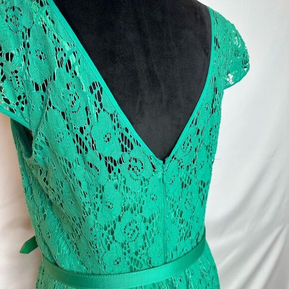 Jessica Howard Green Lace Dress size 16 - Picture 5 of 14